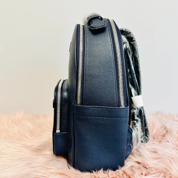 AUTHENTIC MCM STARK VISETOS PEBBLED LEATHER NAVY BLUE CAMO BACKPACK W DUST BAG main image 13